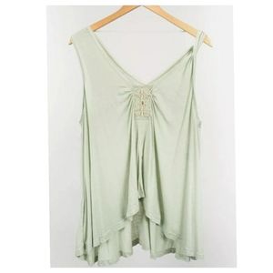 FREE PEOPLE "New Vibes" Embellished Tank Top